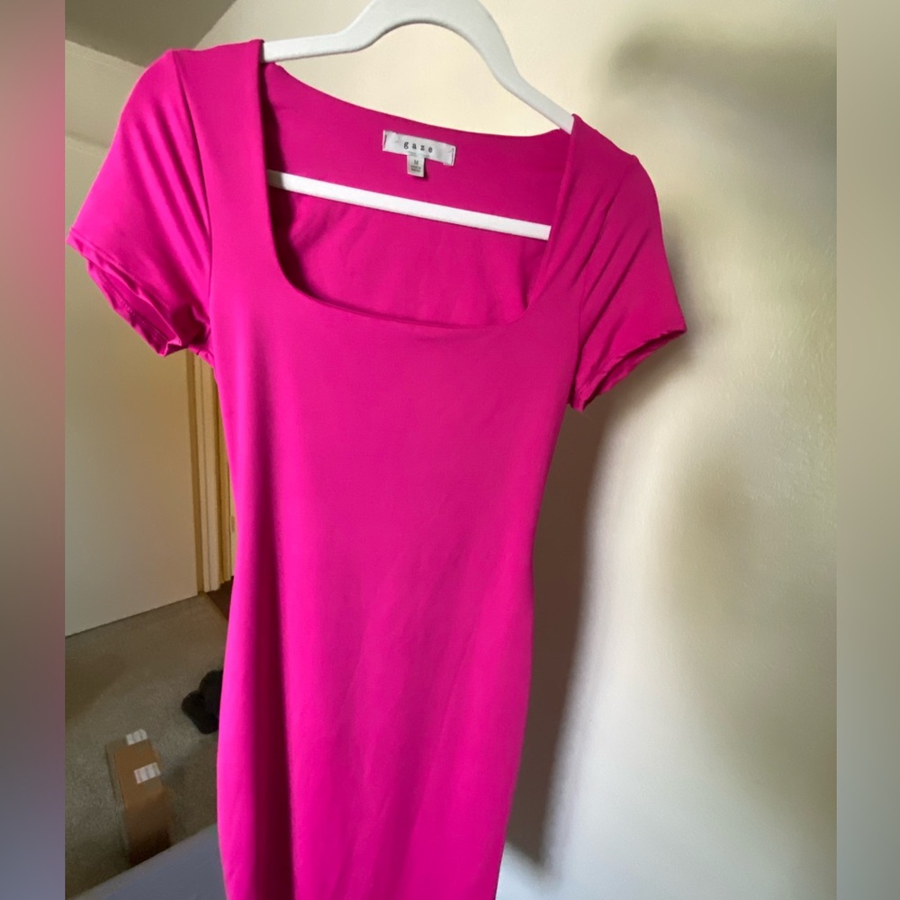 Hot pink, super soft body-con dress size medium